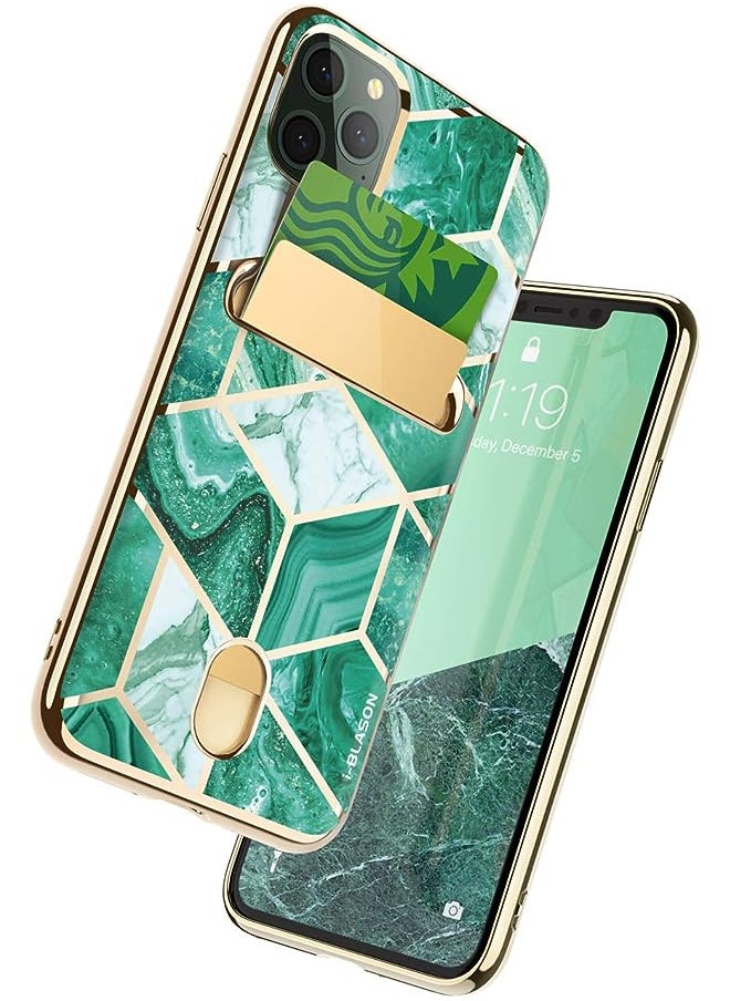 I-blason Cosmo Wallet Slim Designer Wallet Case for Apple iPhone 11 Pro Max (2019), 6.5", (Green)  - Image 1