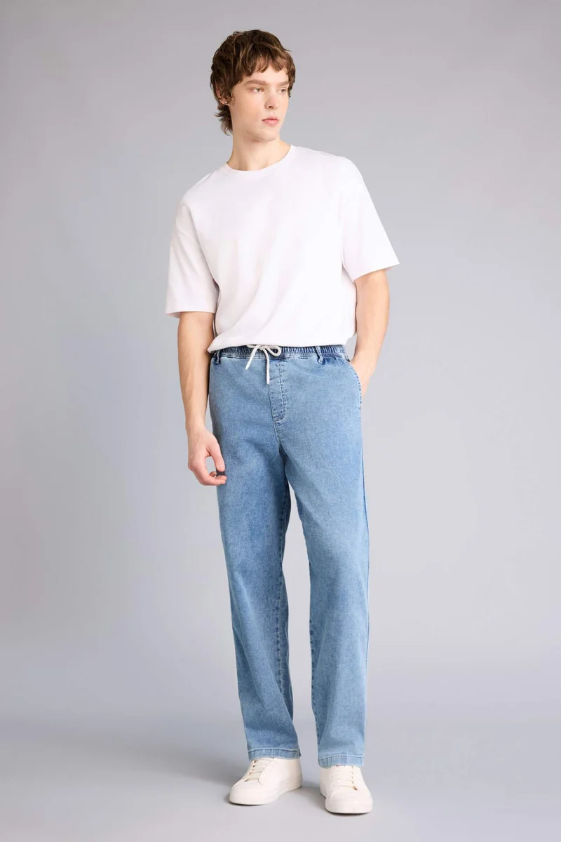 ديفاكتو Soft Textured Wide Leg Jeans