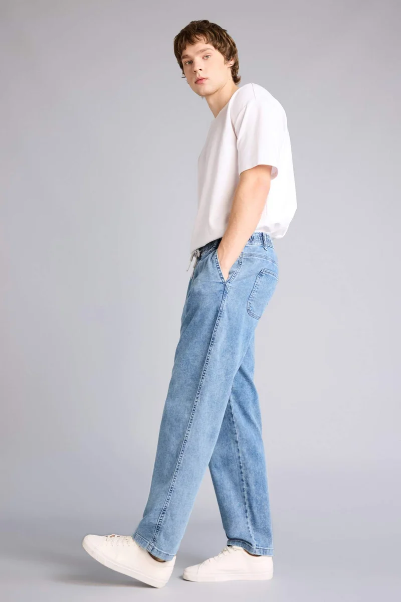 ديفاكتو Soft Textured Wide Leg Jeans