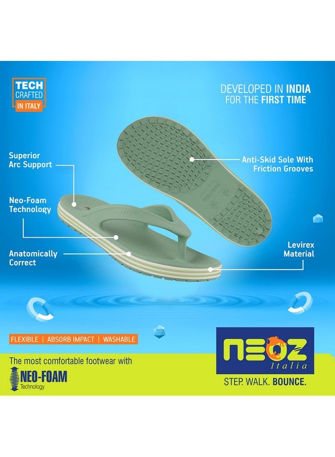 NEOZ Neoz Ultra Soft Women's Slippers with Cushion FootBed for Adult | Comfortable & Light Weight| Stylish & Anti-Skid| Waterproof & Everyday Flip Flops for Ladies/Girls, W-COOLZ-51-MINT_5  - Image 3
