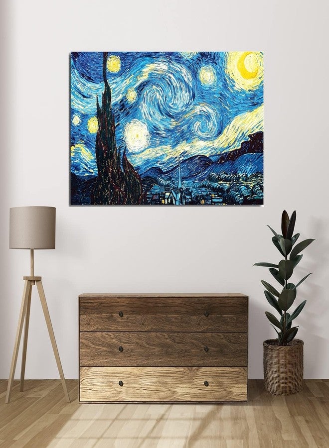PIXELARTZ Vincent Van Gogh Canvas Painting - The Starry Night for Home And Office Décor (12x8 Inches, Small) (Unframed) - Image 5
