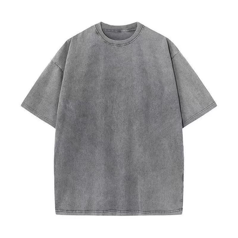 Batik Distressed Heavyweight T-Shirt Loose Popular Short-Sleeved Round Neck 2024 Men'S And Women'S Summer Pure Cotton Clothing Trend - Image 1