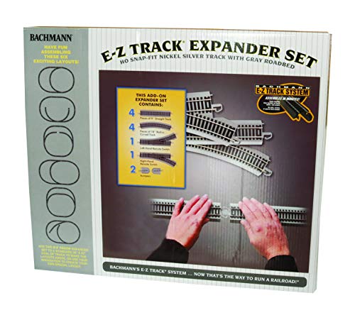 Bachmann Trains SnapFit EZ TRACK LAYOUT EXPANDER SET NICKEL SILVER Rail With Grey Roadbed HO Scale, Medium - Image 1