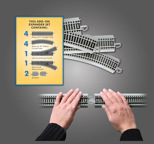 Bachmann Trains SnapFit EZ TRACK LAYOUT EXPANDER SET NICKEL SILVER Rail With Grey Roadbed HO Scale, Medium - Image 4