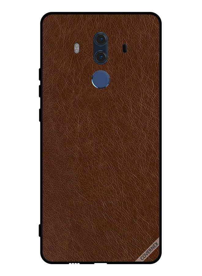 Covernex Protective Case Cover For Huawei Mate 10 Pro Dark Leather Pattern - Image 1