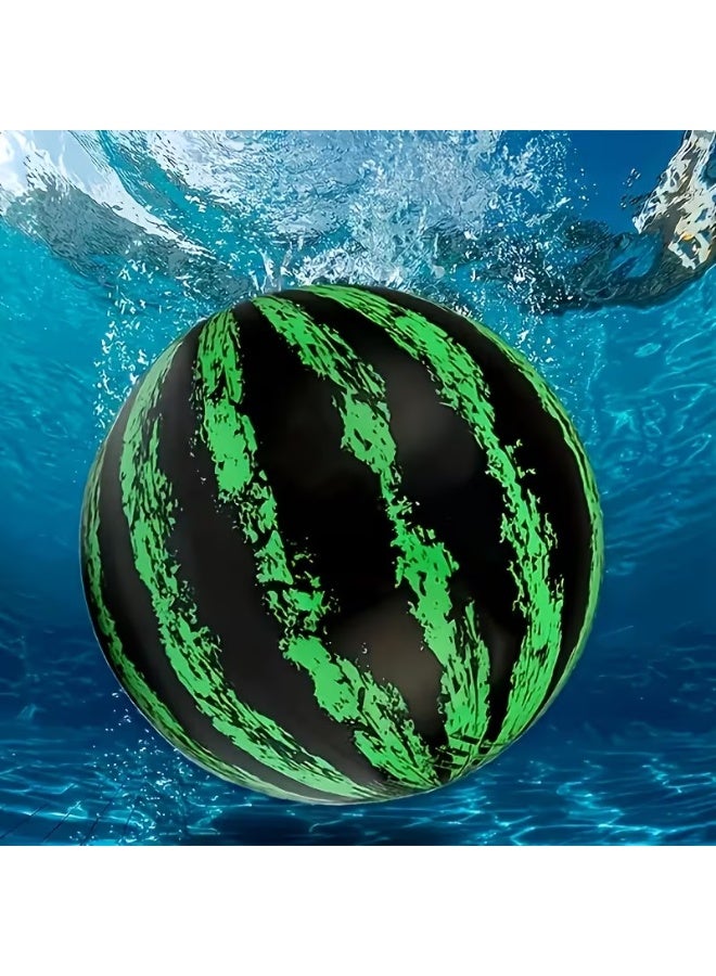 Goolsky 22.86cm Watermelon Pool Diving Ball - Durable PVC Beach & Pool Ball for Family Fun, Vibrant Green with Yellow & Pink Stripes, Bouncy Underwater Game for Beach Parties, Dribbling, Diving, Water Sports, Beach Game Essentials | Summer Pool Toy | Textured Surface - Image 5