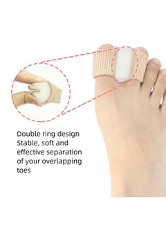 Unik 2-Piece Gel Toe Separators, for Overlapping Toes Women and men, 2 Loops bunion corrector for First Two Toes  - Image 3