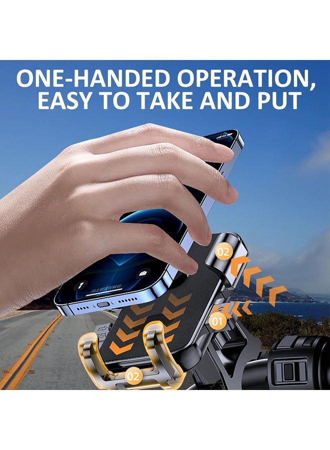 بولوز حامل تثبيت هاتف للدراجة ، حامل هاتف للدراجة النارية للسكوتر ، جبل ، دراجة ترابية ، عربة أطفال ودراجة نارية ، حامل هاتف مقود دوار 360 درجة متوافق مع هواتف آيفون وأندرويد الذكية من 4.5 إلى 7.2 بوصة - Image 3