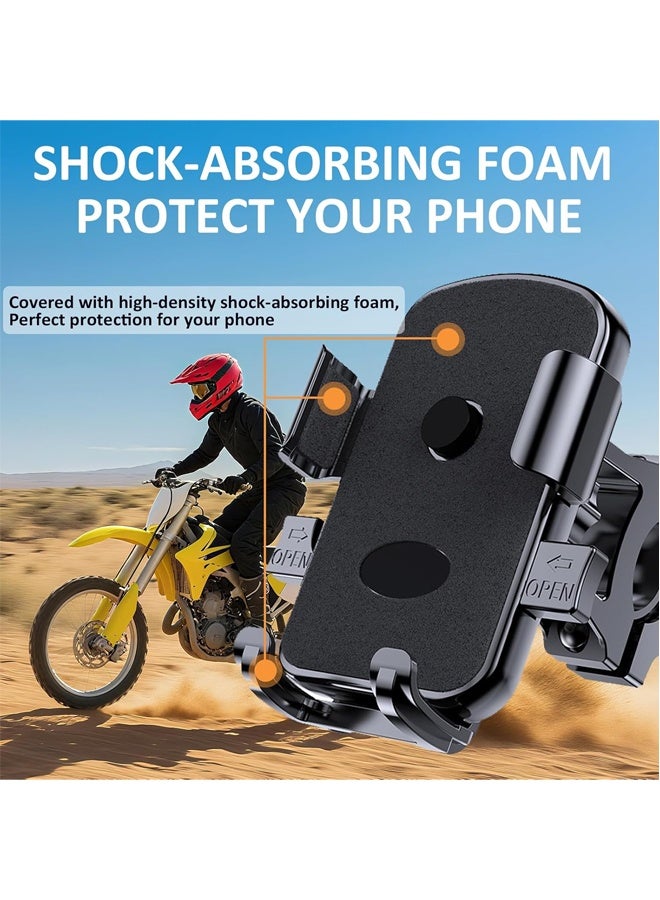 بولوز حامل تثبيت هاتف للدراجة ، حامل هاتف للدراجة النارية للسكوتر ، جبل ، دراجة ترابية ، عربة أطفال ودراجة نارية ، حامل هاتف مقود دوار 360 درجة متوافق مع هواتف آيفون وأندرويد الذكية من 4.5 إلى 7.2 بوصة - Image 4