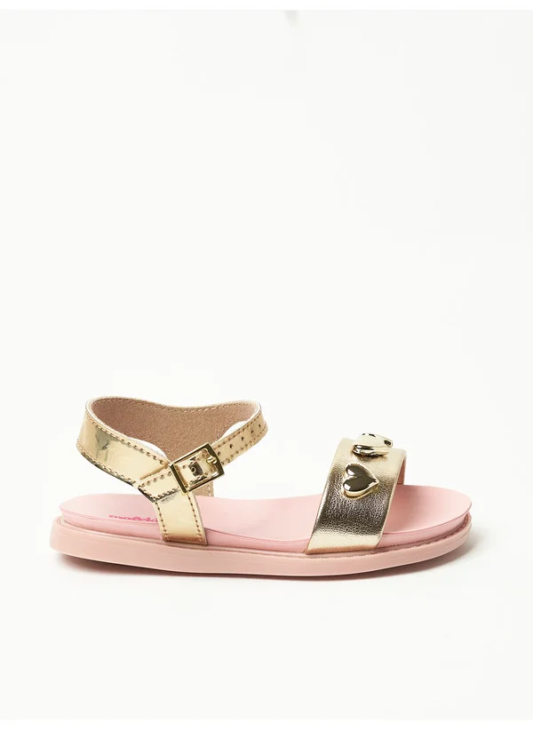 MOLEKINHA Molekinha Infant Girls Sandals With Back Strap Golden | Made In Brazil