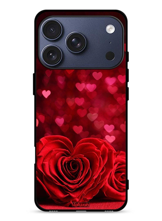 Tolwak Apple iPhone 17 Pro Protective Case Cover Heart Flowers Abstract Art - Image 1
