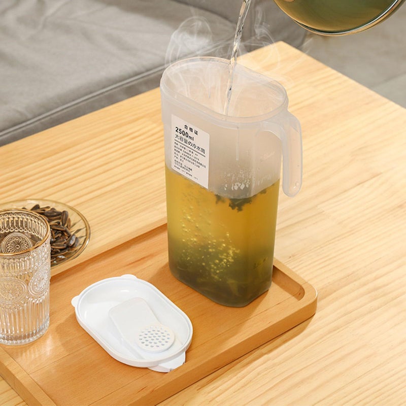 Large Capacity Fridge Water Pitcher Saves Space Leak Proof Lid Plastic Home Office Picnic Travel Cool Refreshing - Image 3