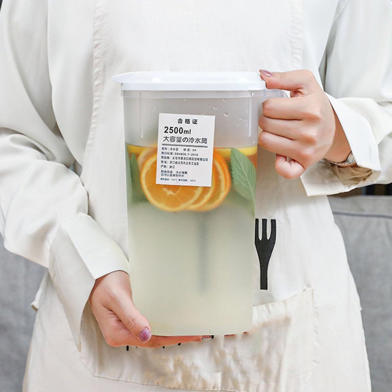 Large Capacity Fridge Water Pitcher Saves Space Leak Proof Lid Plastic Home Office Picnic Travel Cool Refreshing - Image 5