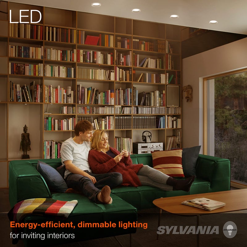 LEDVANCE Sylvania ECO LED BR30 Light Bulb, 65W = 9W, Dimmable, Frosted Finish, 650 Lumens, 3000K, Neutral White - 4 Pack (41101) - Image 4