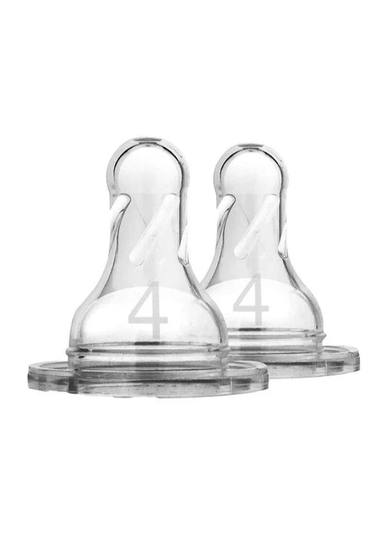 Dr. Brown’s Level 4 Wide Neck Silicone Options And Nipple, Pack of 2