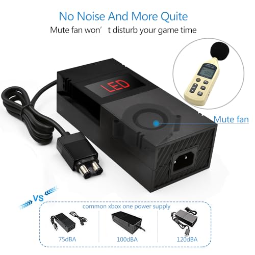 Lyyes Power Supply for Xbox One, Lyyes Xbox one Power Brick Low Noise Fast Charger 110-240V Updated Version - Image 2