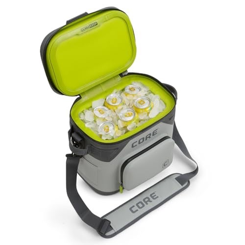 CORE Magnetic Leak Proof 12 Can Soft Cooler with Waterproof Zipper | Insulated Bag Portable Ice Chest Box | Best Soft Cooler for Food & Beverages for Tailgating, Car Camping, and Family Beach Picnics - Image 1