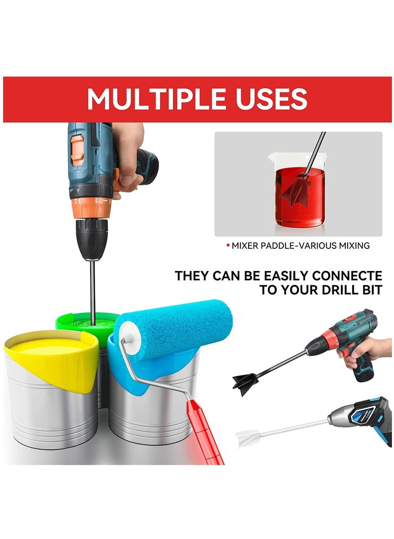 SYOSI - Resin Mixer Paddles Epoxy Mixer Reusable Paint Mixer Paint Stirrer Drill Attachment for Resin 4 Packs - Image 1