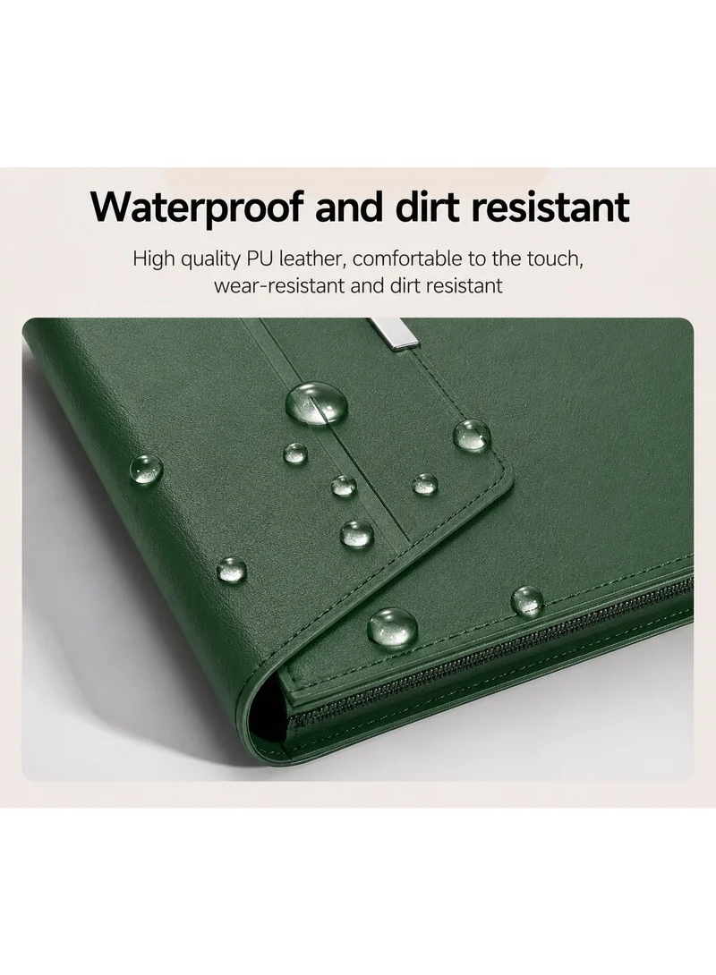 Mobcos Mobcos Green Laptop Sleeve Mobcos Green Laptop Sleeve Bag for 15–16 Inch Laptops | Slim Premium PU Leather Waterproof Protective Case with Soft Inner Lining, Smooth Zipper & Lightweight  | Best Price UAE