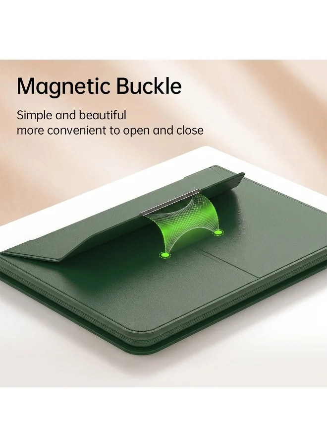 Mobcos Mobcos Green Laptop Sleeve Mobcos Green Laptop Sleeve Bag for 15–16 Inch Laptops | Slim Premium PU Leather Waterproof Protective Case with Soft Inner Lining, Smooth Zipper & Lightweight  | Best Price UAE
