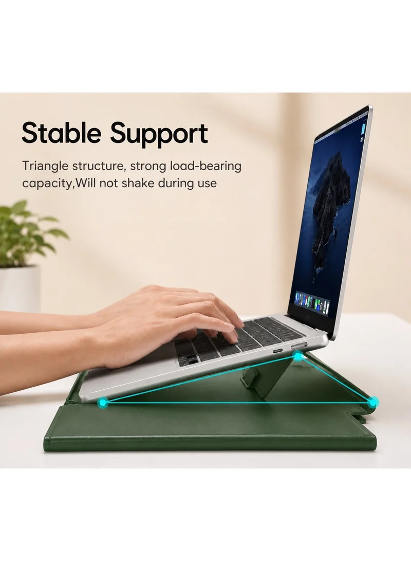 Mobcos Mobcos Green Laptop Sleeve Mobcos Green Laptop Sleeve Bag for 15–16 Inch Laptops | Slim Premium PU Leather Waterproof Protective Case with Soft Inner Lining, Smooth Zipper & Lightweight  | Best Price UAE