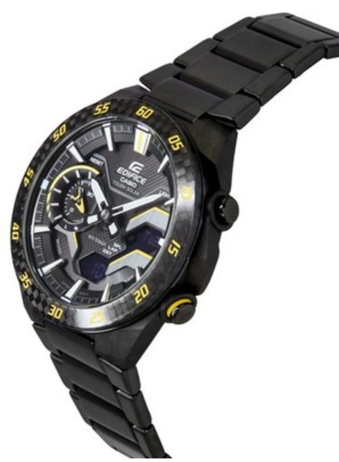 كاسيو ساعة كاسيو إيديفيس للرجال ECB-2200RC-1A9، زجاج معدني، ستانلس ستيل - Image 2