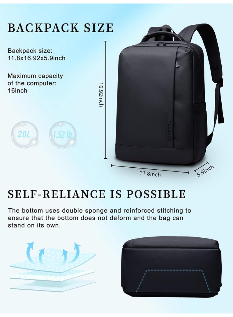 Miya Laptop Backpack for Men Women,Travel Backpacks Students BookBag with Laptop Compartment Business Work Casual Computer Daypack - Image 3