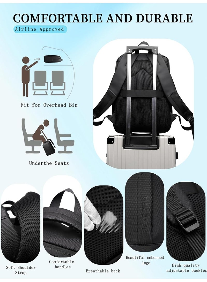 Miya Laptop Backpack for Men Women,Travel Backpacks Students BookBag with Laptop Compartment Business Work Casual Computer Daypack - Image 4