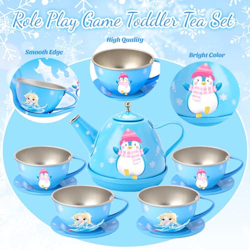 INNOCHEER Tea Party Set for Little Girls Toys Toys for Kids Tea Sets for Toddlers 35 Pretend Play Kitchen Toy Birthday Christmas Princess Gifts Toys for 3 4 5 6 7 Year Old Girls - Image 5
