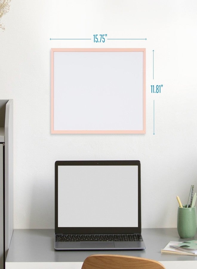 MasterVision Pastel Magnetic Dry Erase White Board, 16" x 12", Salmon Pink Frame, Decorative Whiteboard for Kitchen, Dorm, or Classroom, Wall Décor for Home Office - Image 2