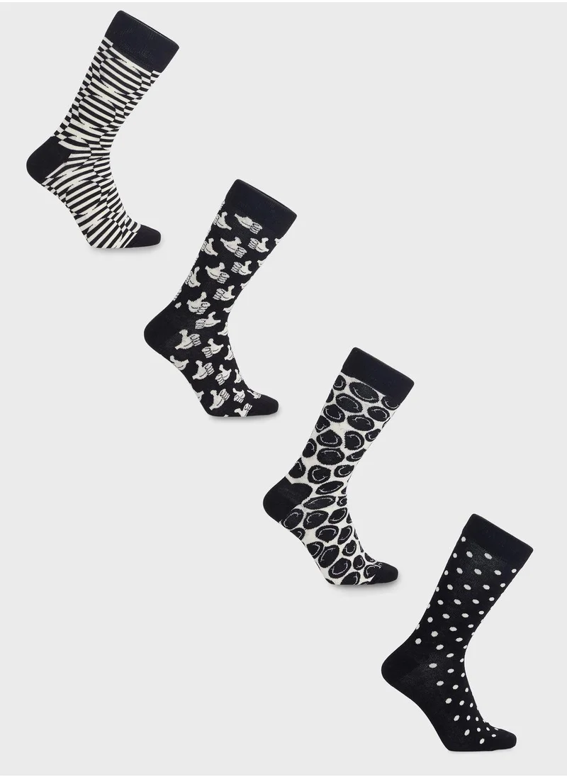 Happy Socks 4 Pack Assorted Socks Gift Set