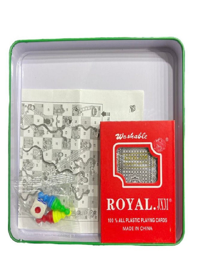 رويال Magnetic Snakes and Ladders Board Game Set-Royal plastic deck - Image 4