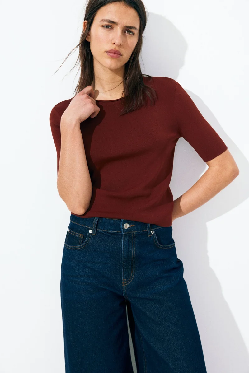 H&M Fine-knit T-shirt
