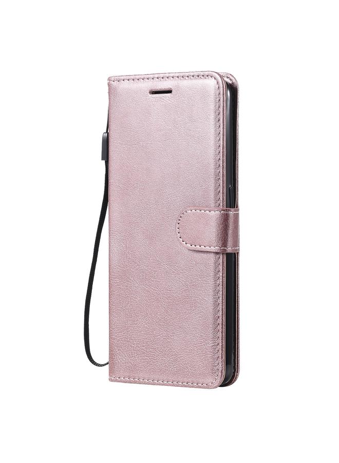 اس-توب جراب لهاتف OPPO F19 Pro 4G، جراب جلدي واقي قابل للطي أفقيًا بلون سادة مع حامل وفتحات للبطاقات ومحفظة وإطار صورة وحبل - Image 2