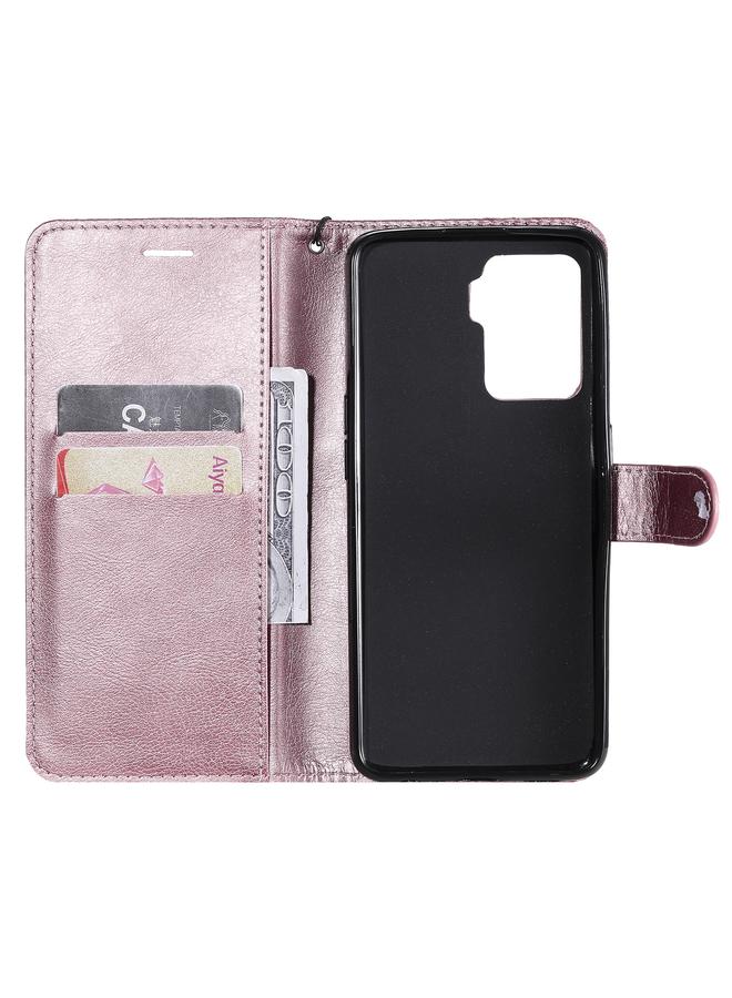 اس-توب جراب لهاتف OPPO F19 Pro 4G، جراب جلدي واقي قابل للطي أفقيًا بلون سادة مع حامل وفتحات للبطاقات ومحفظة وإطار صورة وحبل - Image 4