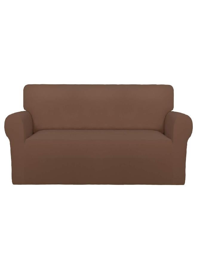 PureFit PureFit Super Stretch Sofa Slipcover - Spandex Non Slip Soft Couch Sofa Cover, Washable Furniture Protector with Non Skid Foam and Elastic Bottom for Kids, Pets （Sofa, Brown） - Image 4
