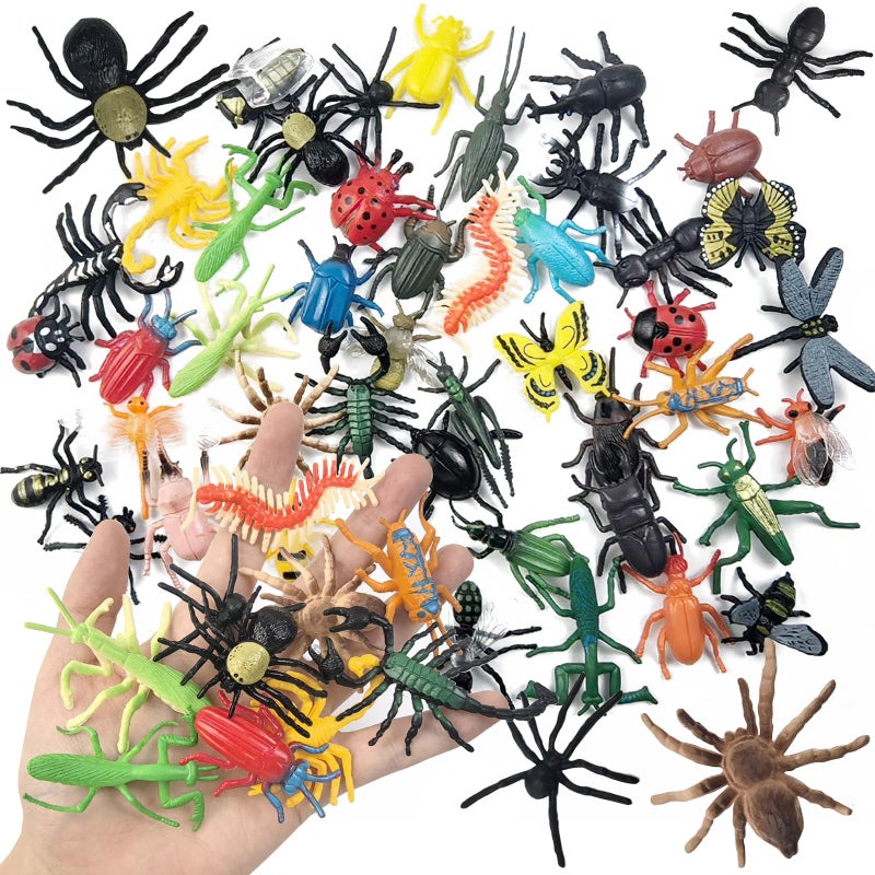 YOOHUA 48PCS Mini Bug Toys Fake Plastic Bugs and Insects for Kids Toddler Halloween Birthday Party Favors Easter Valentines Basket Stuffers Goodie Bag Fillers April Fools Day Prank Gifts - Image 3