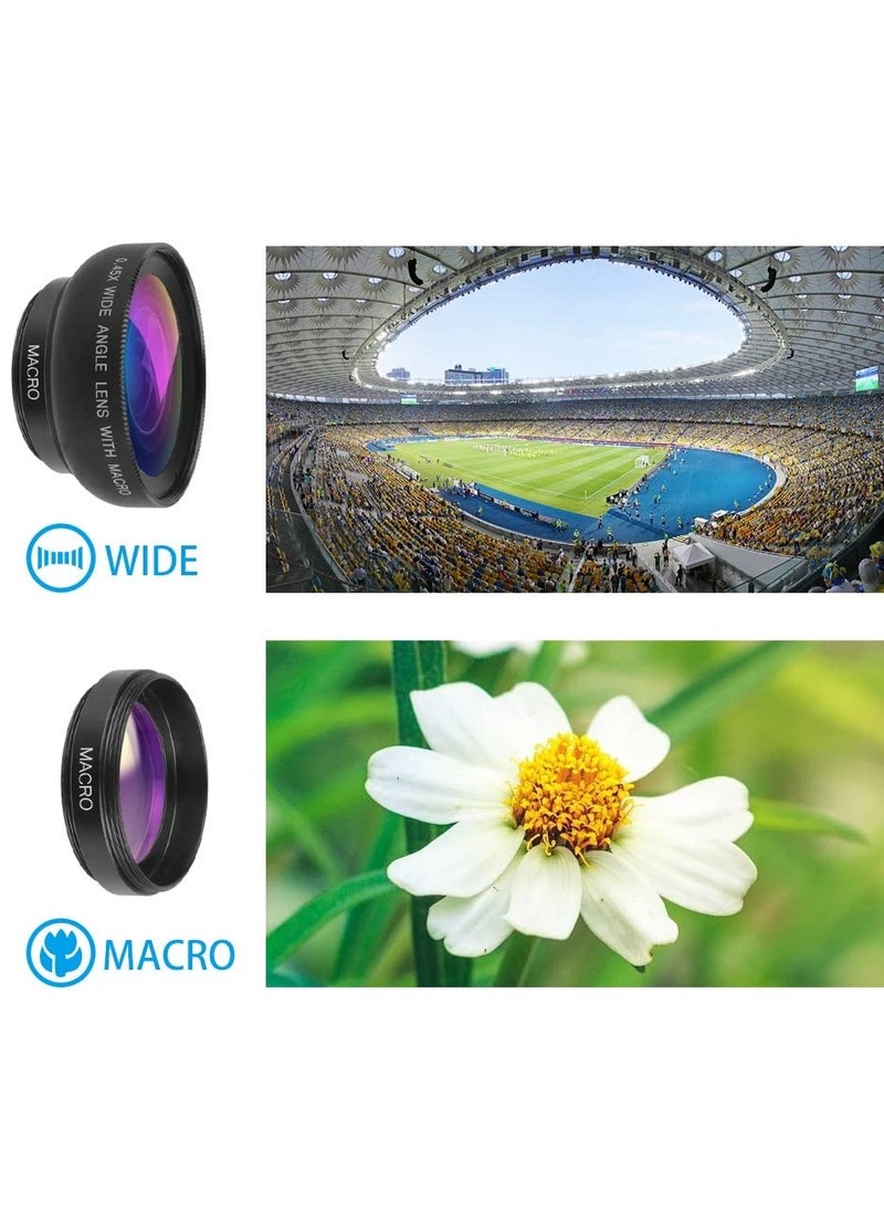 Generic 0.45WM Phone Lens Kit 0.45X Super Wide Angle 12.5X Super Macro Lens HD Camera Lenses with Lens Clip iPhone Samsung Huawei Xiaomi More Smartphone  - Image 5