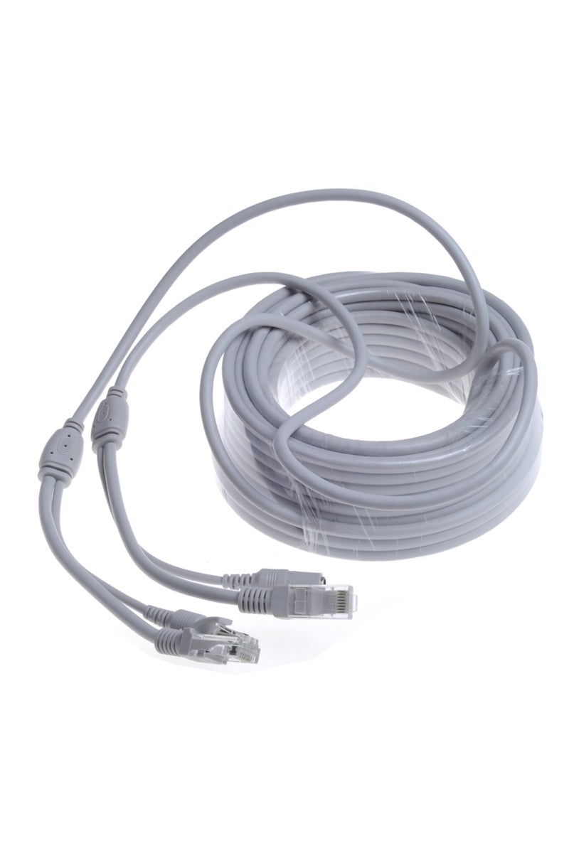 Green Tiger 10M GRAY Network Cable Power Supply Two In One Ethernet Cable 5M/10M/20M/30M RJ45 Extension Cable RJ - Image 5