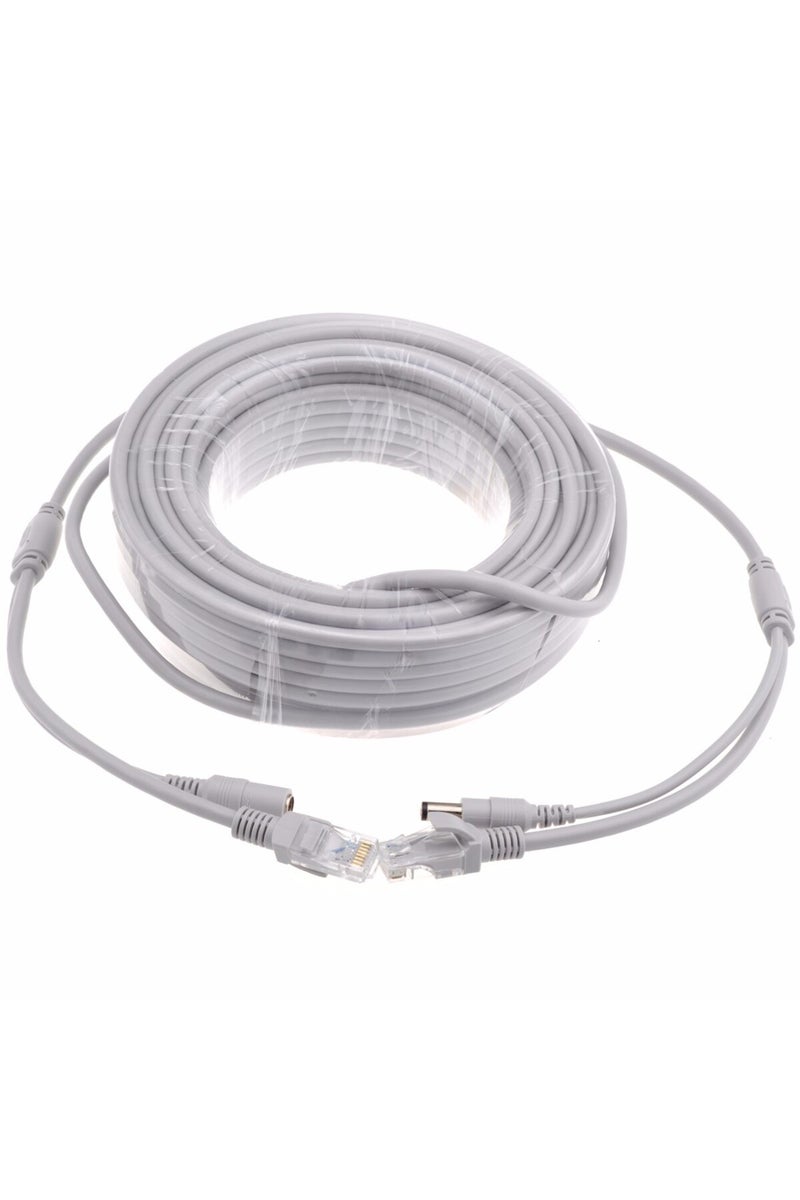 Green Tiger 10M GRAY Network Cable Power Supply Two In One Ethernet Cable 5M/10M/20M/30M RJ45 Extension Cable RJ - Image 1