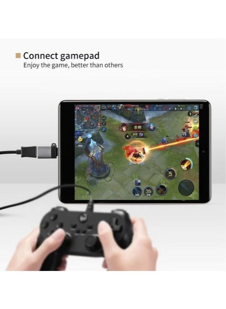 2PCS USB 3.0 Type C OTG Adapter Fast USB A to Type C Adapter for Macbook Pro/Xiaomi/ Huawei/Samsung/Laptop/iPad, Mini USB Adapter Type-C OTG Cable Converter（Black） - Image 4