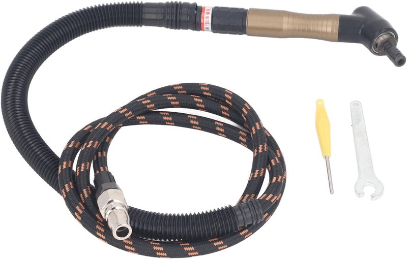 Air Micro Die Grinder Kit, Pneumatic Die Grinder with Rotary Switch, 23500rpm High Speed Elbow Design for Polishing Deburring Chamfering, Alloy Steel Grinding Pencil for Plastic St - Image 4