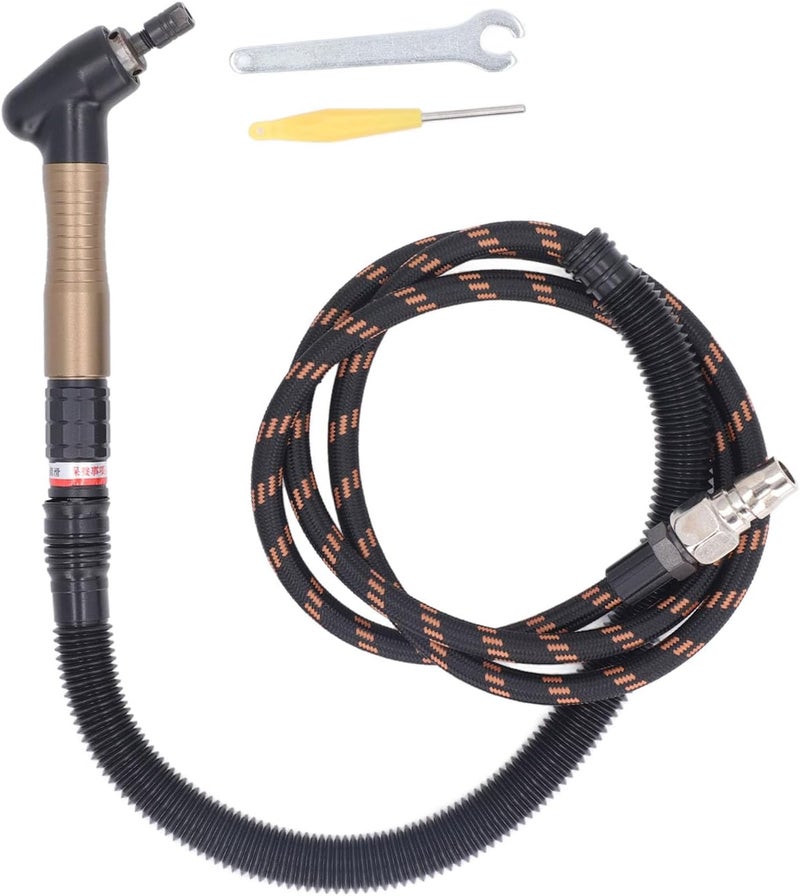 Air Micro Die Grinder Kit, Pneumatic Die Grinder with Rotary Switch, 23500rpm High Speed Elbow Design for Polishing Deburring Chamfering, Alloy Steel Grinding Pencil for Plastic St - Image 1