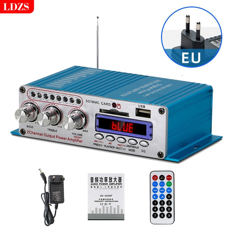 Manufacturer Small Power Amplifier Multi-Functional Audiophile-Grade Car Bluetooth Home 12V Power Amplifier High Power - Image 1