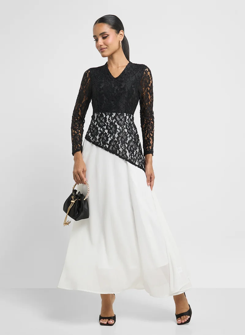 Khizana Contrast Toned Dress