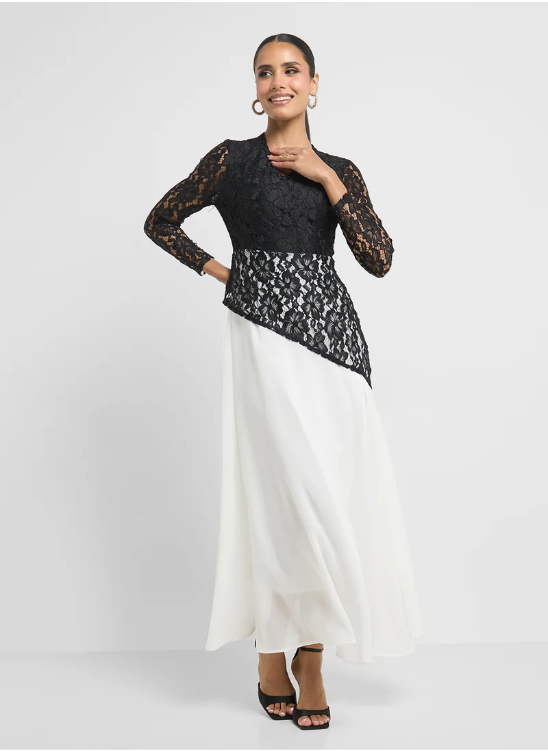 Khizana Contrast Toned Dress