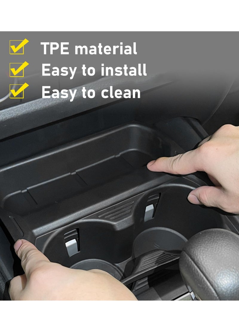 Excefore إدخالات حوامل الأكواب في وحدة التحكم الوسطى، متوافقة مع إدخال حامل الأكواب لمازدا CX-50 2023، إدخال حامل أكواب سيليكون غير قابل للانزلاق لحامل الأكواب المائي لمستلزمات مازدا CX-50 2023، أسود - Image 5