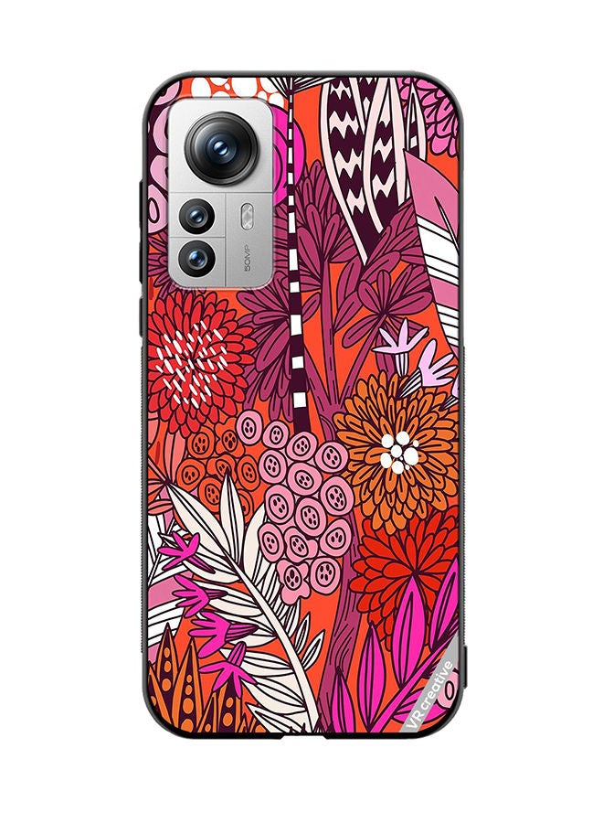 VR CREATIVE Protective Case Cover For Xiaomi 12 Pro Flowers Design Multicolour - Image 1