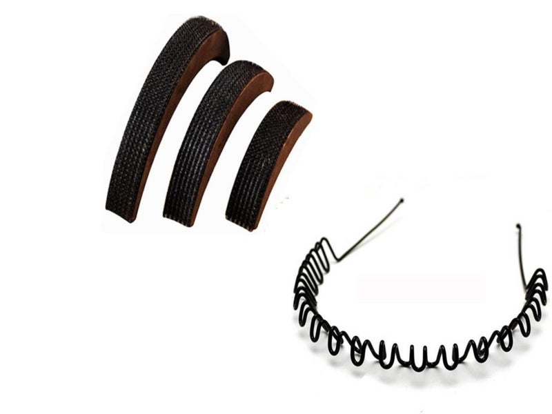 Chanderkash Puff Bump Its And Pearl Hair Band Hair Accessory Set, Black (Pack Of 4) - Image 4