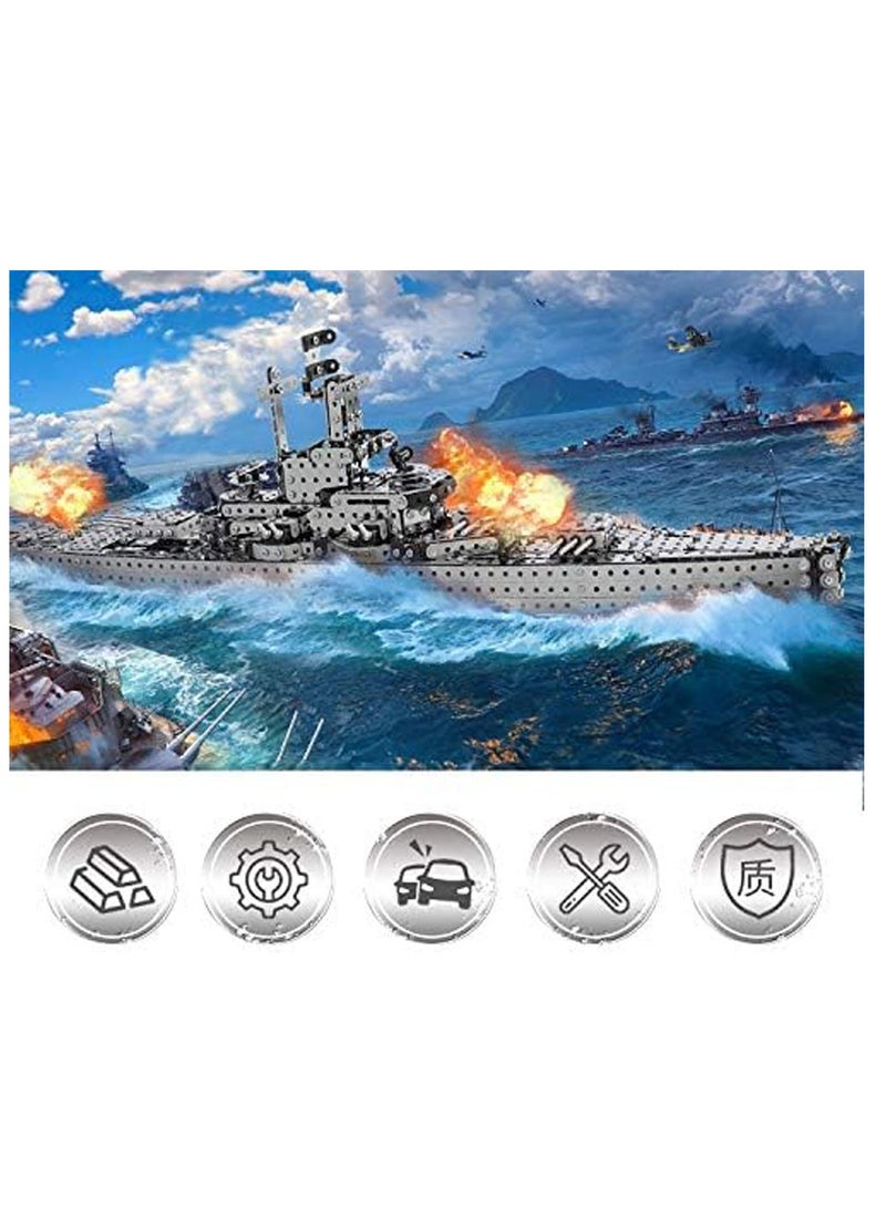 Kirov Class Cruiser 3D DIY Metal Military Model Kits, High Difficulty Building Block Assembly Toy, Precision Machinery Assembly, Movable Joints  - Image 4